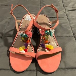 Coral sandals